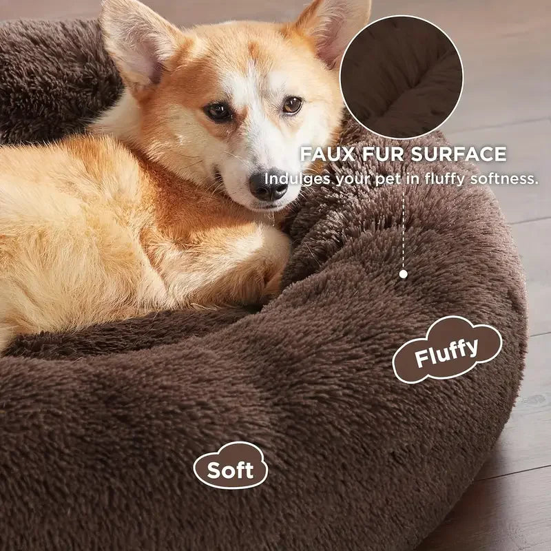 Cozy Plush Round Pet Bed