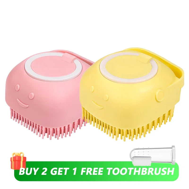 Gentle Pet Bathing Massage Brush