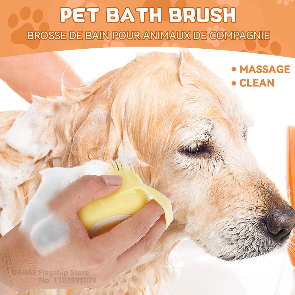 Gentle Pet Bathing Massage Brush